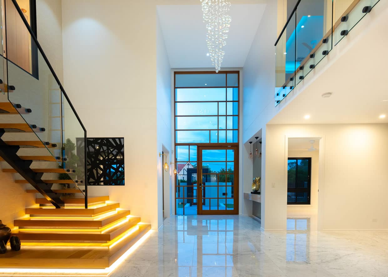 Opulent marble entrance