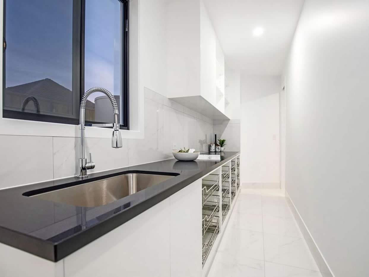 Butlers pantry view of Custom luxury home built