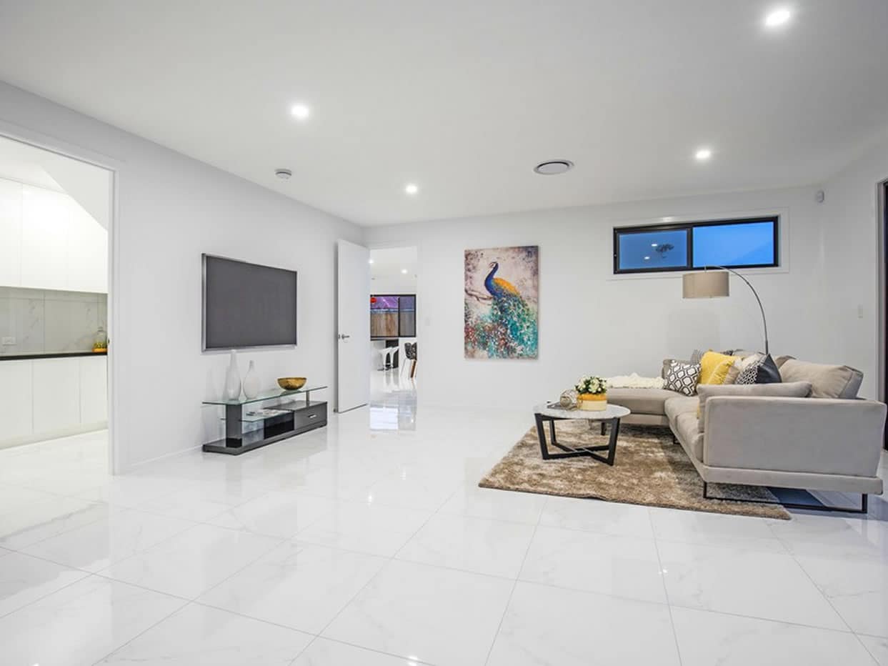 Living area of Custom luxury home built in Nevern