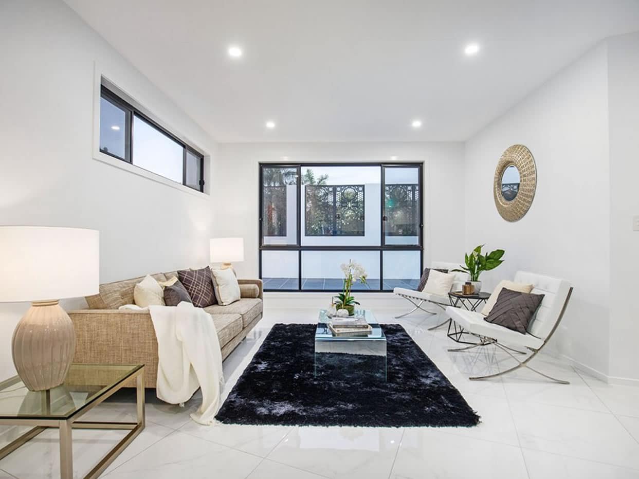 Living area of Custom luxury home built in Nevern